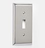 Lewis Single Toggle Switchplate, Polished Nickel