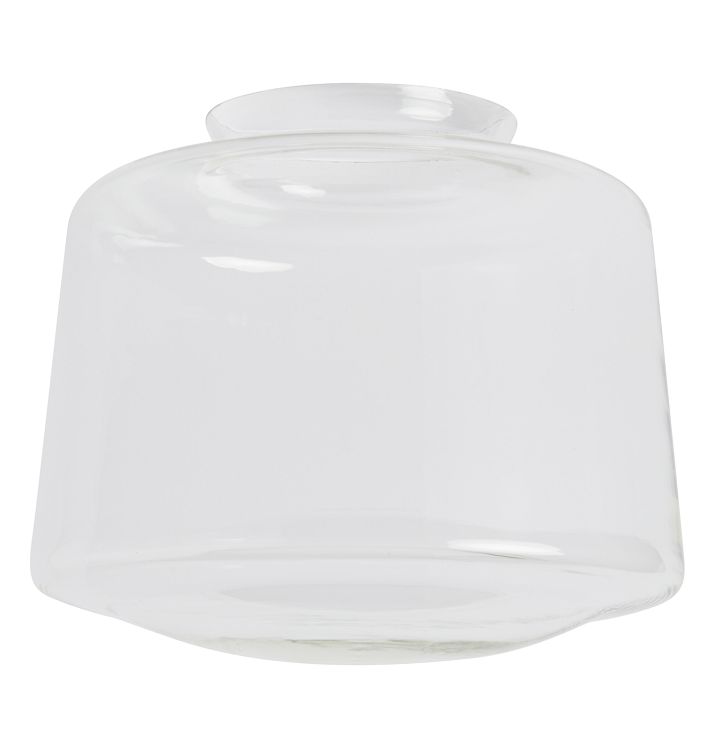 6-1/2in Clear Schoolhouse Drum 3-1/4in Fitter Shade