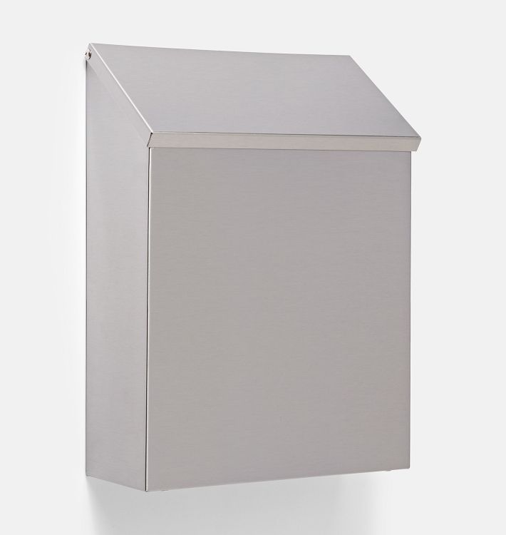 Adkinson Wall Mounted Mailbox, Stainless Steel