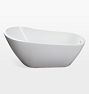 Lorenzo Acrylic Slipper Tub - Undrilled - White Drain