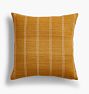 OPEN BOX Patterned Silk Pillow Cover, Gold Stripe