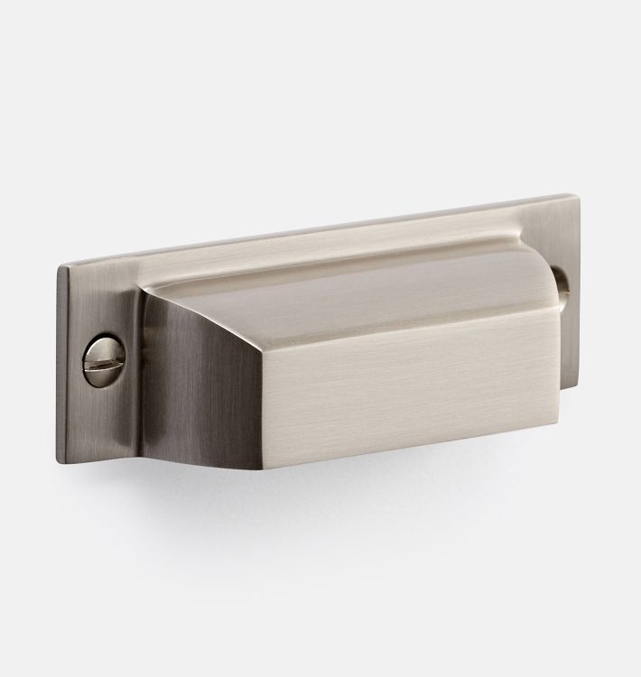 Mission Bin Pull, 3" - Brushed Nickel