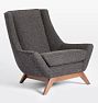 OPEN BOX: Parkrose Chair, Walnut - Performance Boater Boucle Ore