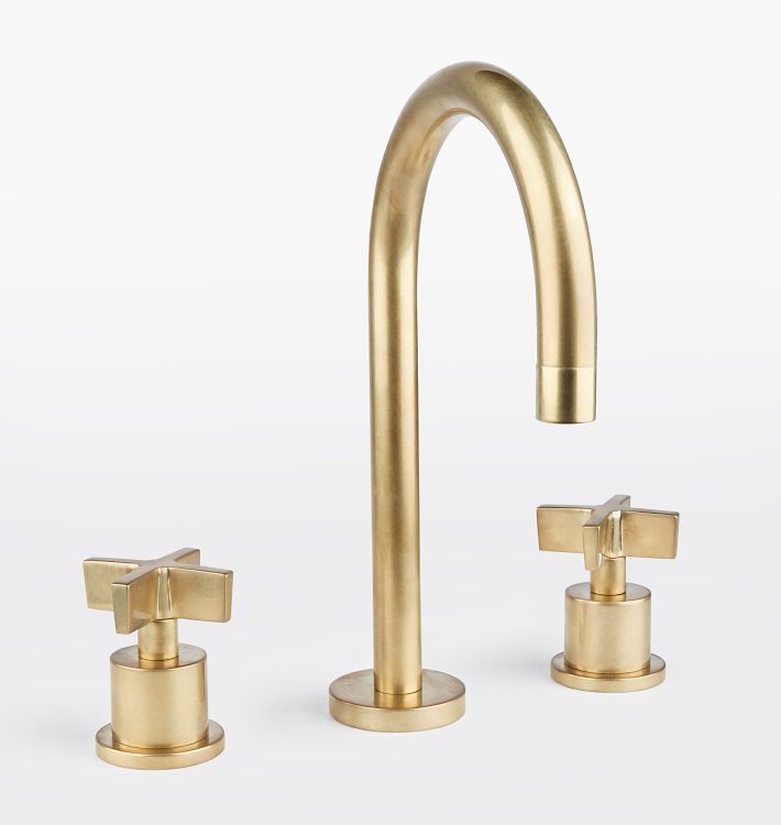 West Slope Cross Handle Widespread Bathroom Faucet