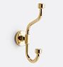 Hassalo Double Hook, Unlacquered Brass