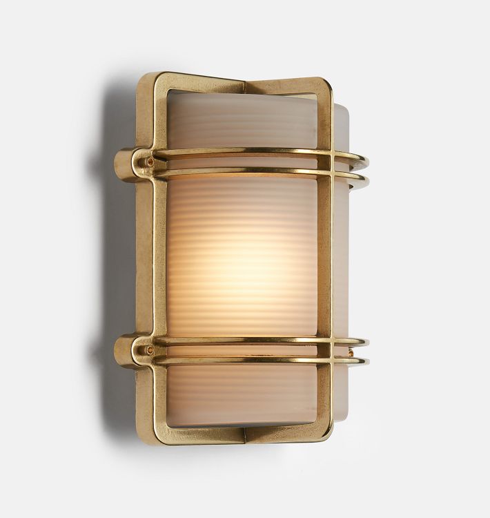 Seabeck 10&quot; Rectangle-Caged Bulkhead Sconce