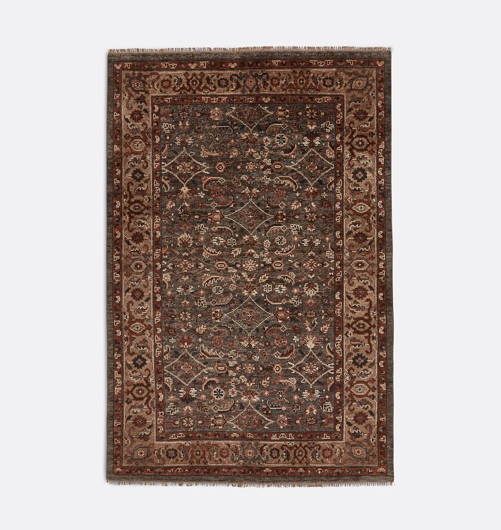 OPEN BOX: Doris Hand-Knotted Rug, 6' x 9' - Rosewood and Dark Slate