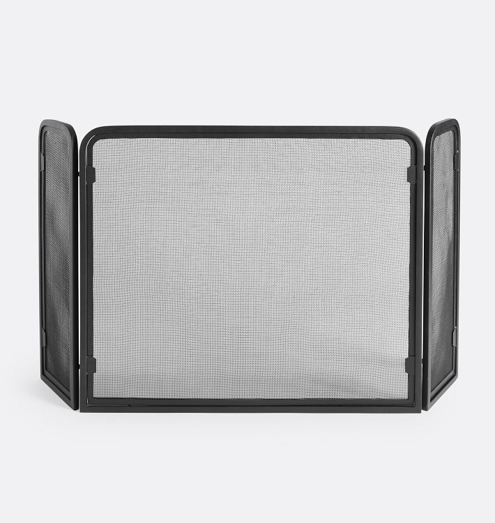 Open Box: Watson Modern Fireplace Screen, Matte Black