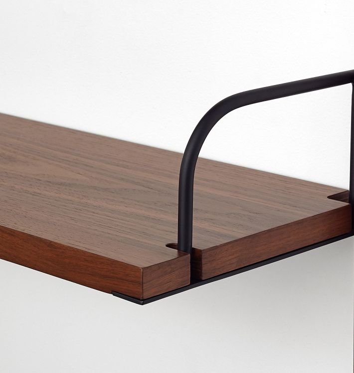 Open Box: Hart Modular Walnut Single Shelf, 36" - Oil-Rubbed Bronze - No Brackets