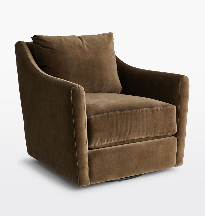 OPEN BOX: Luanna Swivel Chair, Vance Velvet Bark