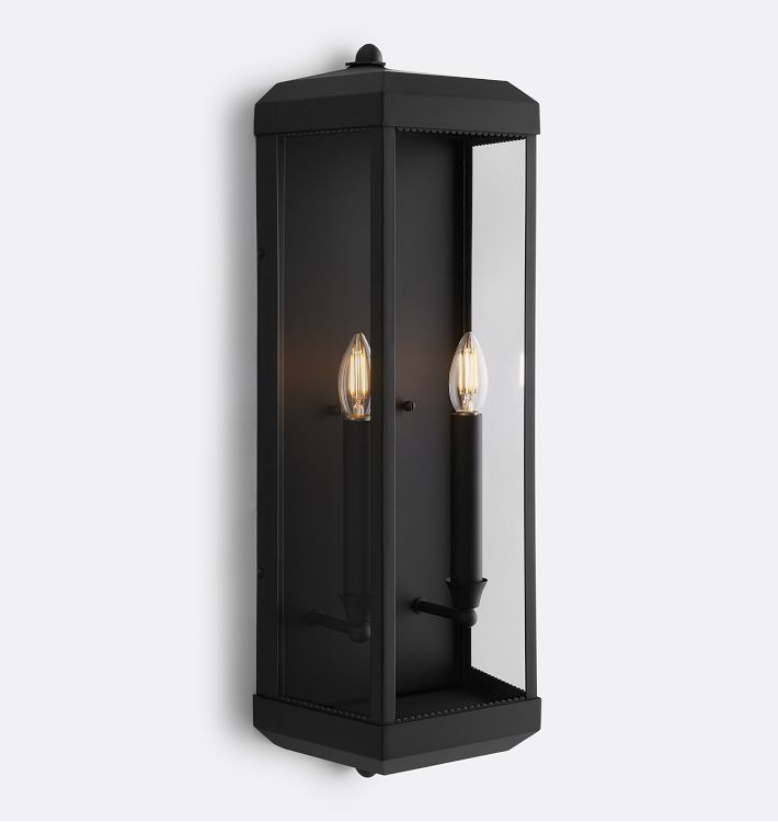 Dahlia Sconce, Clear Glass - 24" Height