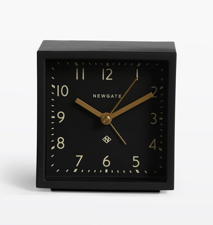 Equinox Table Clock, 4" x 4" - Black