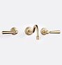 Connor Lever-Handle Wall Mount Faucet, Aged Brass