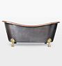Cupatitzio Copper Exterior & Rose Gold Interior Clawfoot Tub