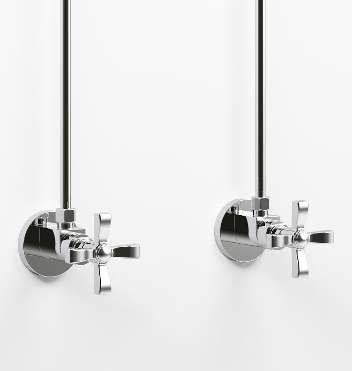 Rigdon Cross-Handle Faucet Supply Line - 1/2" IPS - Polished Chrome