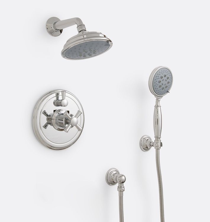 Miramar Thermostatic Shower Set with Handshower - Polished Nickel