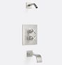 Yaquina Thermostatic Tub Shower Set - Brushed Nickel