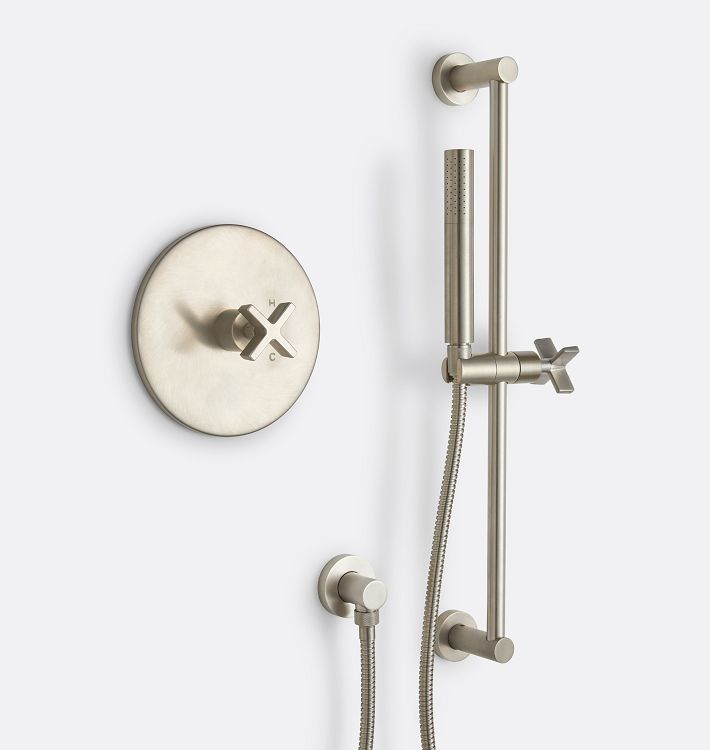West Slope Pressure Balanced Dog Wash with Handshower, Brushed Nickel
