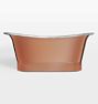 Coba Rose Gold Exterior Soaking Tub With Nickel Waste & Overflow