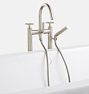 Waterhouse Floor Mounted Tub Filler With Handshower - Brushed Nickel