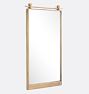 OPEN BOX: DNU-Lawson Metal Frame Bracket Mirror, 30" x 34" - Antique Brass