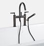 Blair Lever Handle Deck Mounted Tub Filler With Handshower - Oil-Rubbed Bronze