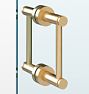 6" Waterhouse Shower Door Pull - Aged Brass