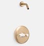 Connor Porcelain Lever Pressure Balanced Shower Set, Aged Brass