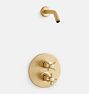 Connor Thermostatic Shower Set, Aged Brass