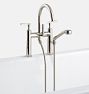 Rigdon Lever Handle Deck Mounted Tub Filler With Handshower - Polished Nickel