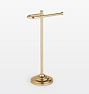 Howell Standing Hand Towel Holder, Aged Brass