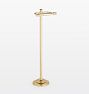 Howell Standing Toilet Paper Holder, Aged Brass