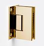 Wall Mount Glass Shower Door Hinge, Unlacquered Brass