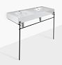 Des 48" Double Console Sink - Monohole, Mate Black
