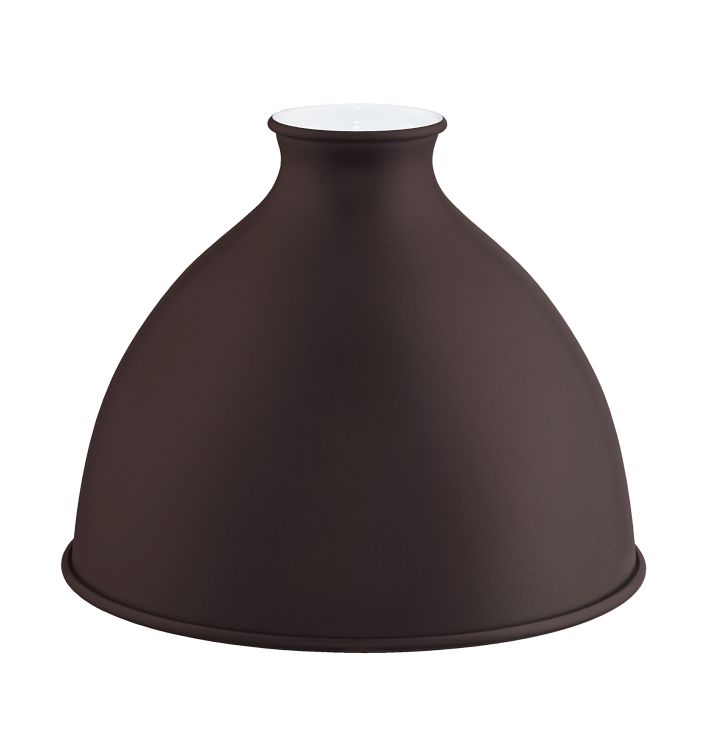 Painted Metal Dome Shade, 7" Width, Matte Mulberry