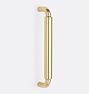 Lachlan Door Push Bar with Handle, Aged Brass
