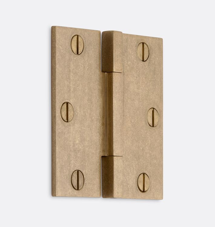 Square 3-1/2" Door Hinge, Champagne Bronze