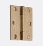Square 3-1/2" Door Hinge, Champagne Bronze