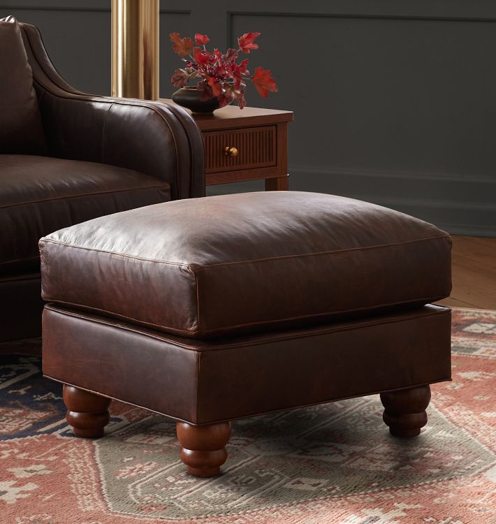 Tarlow Leather Ottoman
