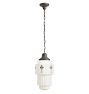 Vintage Art Deco Chain Pendant with Stenciled Cake Shade