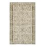 Vintage Allover Handknotted Cream Wool Rug - 9'11" x 6'1"