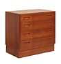 Vintage Danish Midcentury 4 Drawer Dresser