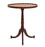 Vintage Cherry Tripod Side Table with Scalloped Pie Crust Edge