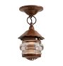 Vintage Flush Mount Jam Jar Lantern Pressed Glass Shade