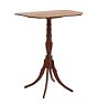 Tall Vintage Tilt-Top Side Table in Mahogany with Detailed Tripod Base