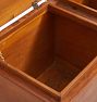 Early Wooden Sugar Chest on Tall Legs with Two Lift Top Interior Compartments