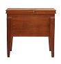 Early Wooden Sugar Chest on Tall Legs with Two Lift Top Interior Compartments