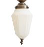Semi Flush Mount with Vintage Traditional Decorative Glass Shade and Finial