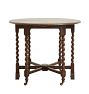 Vintage Barley Twist Oval Entry Table with Gate Leg and Casters