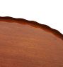 Vintage Cherry Tripod Side Table with Scalloped Pie Crust Edge